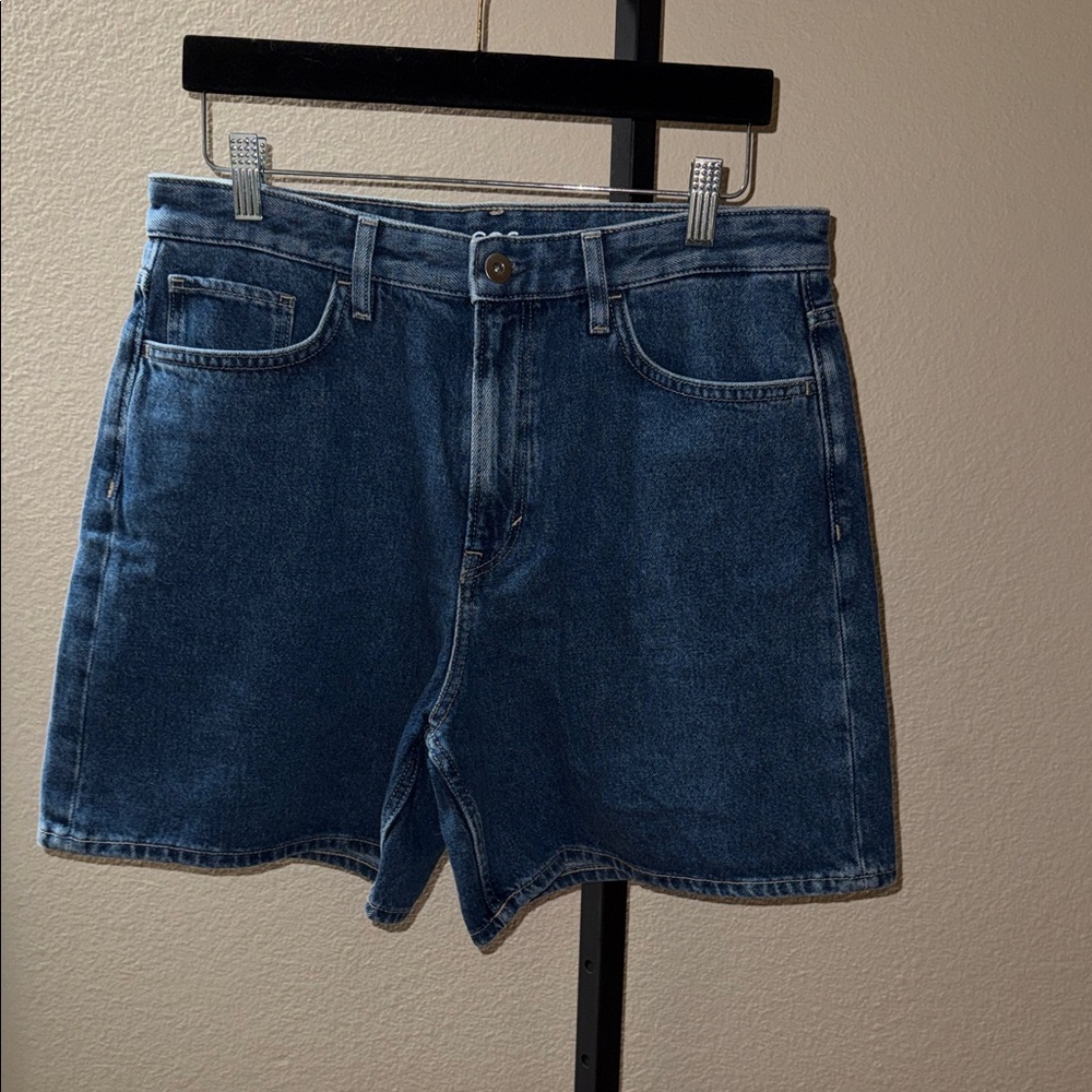 COS Blue Jean Denim Wide Leg Shorts 100% Cotton Women’s Size 30